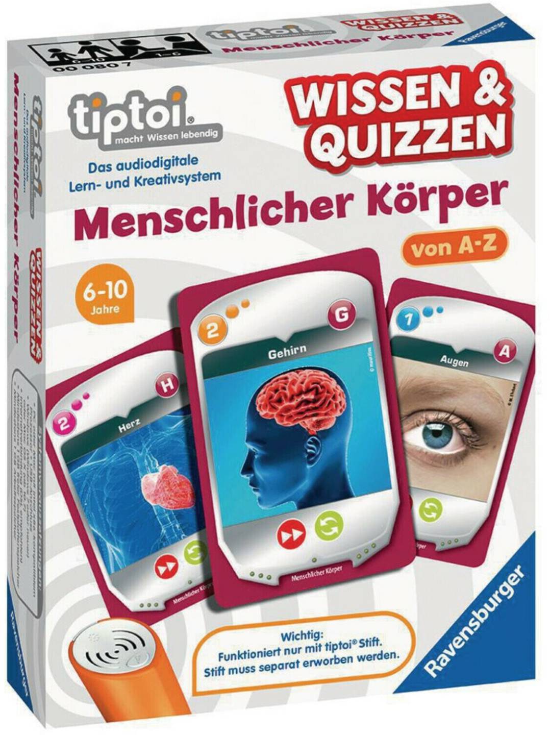 Ravensburger tiptoi - Wissen & Quizzen: Menschlicher Körper (00080) tiptoi